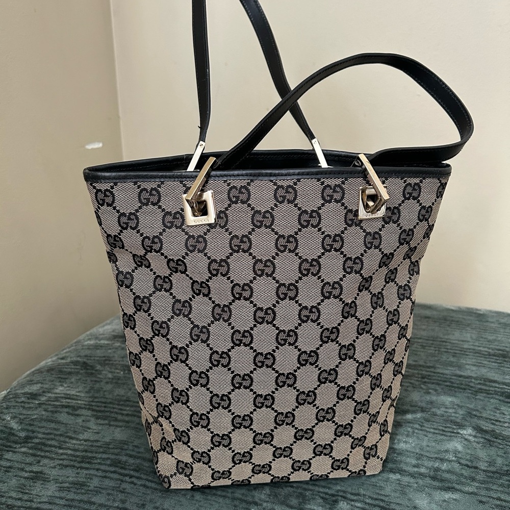 Gucci Black Tote with Leather Handles